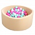 Детский сухой бассейн Kampfer - Pretty Bubble, цвет бежевый + 300 шаров  - миниатюра №4